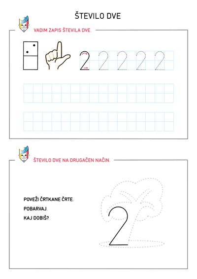 Število dve - Znam in zmorem