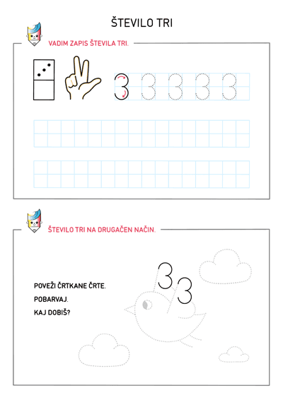 Število tri - Znam in zmorem