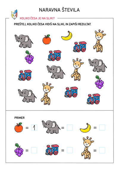 Preštej - učni list - Znam in zmorem